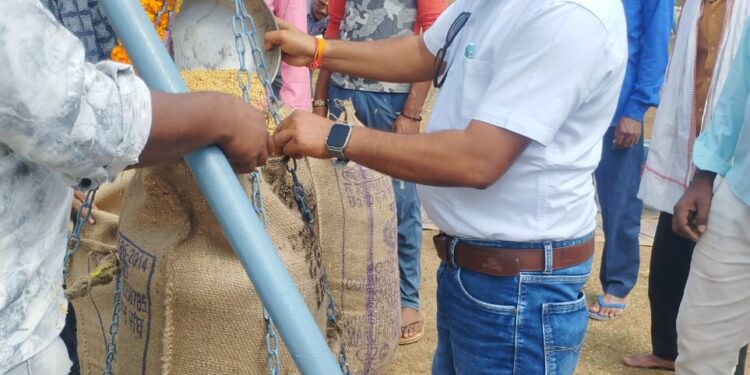 68 किसानों से 17 सौ 25 क्वींटल धान की हुई खरीदी