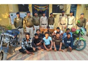 बड़े चोर गिरोह का हुआ राजफाश, 9 आरोपियों की हुई गिरफ्तारी