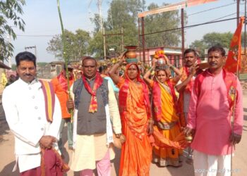 कलश यात्रा के साथ सरखोर में अखण्ड नवधा रामायण हुआ शुरू