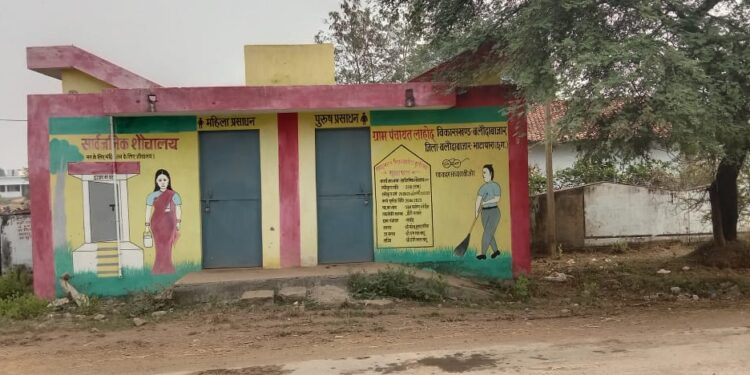 गांव गांव में बना सार्वजनिक शौचालय बना शो पीस 