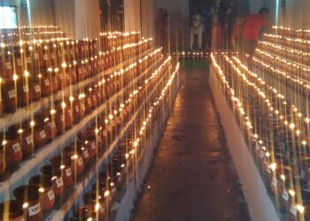 मां महामाया देवी मंदिर लवन में 2600 ज्योत प्रज्वलित