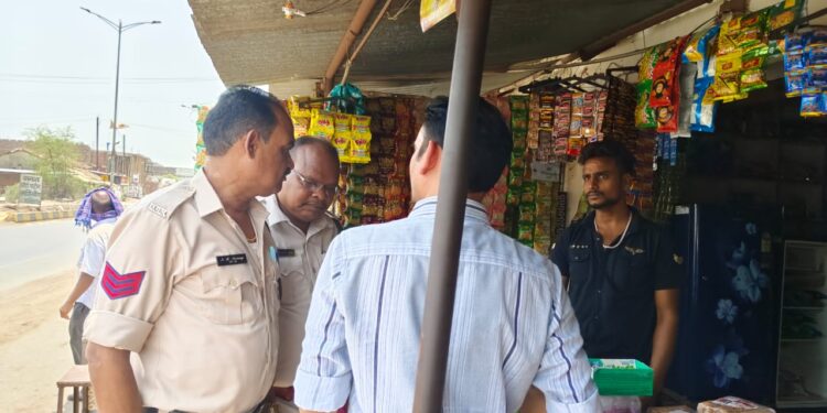 लवन पुलिस एवं स्वास्थ्य विभाग द्वारा कोटपा अधिनियम के तहत 10 लोगों पर की कार्रवाई