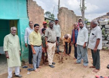 सकरी में विधायक मद से स्वीकृत महामाया भवन का किया गया भूमि पूजन