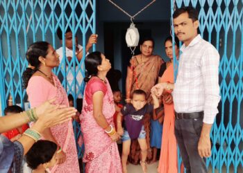 धनगांव के आंगनवाड़ी केंद्र में मनाया गया वजन त्यौहार