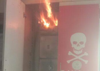 स्टेट बैंक में शार्ट सर्किट से लगी आग पर पाया काबू