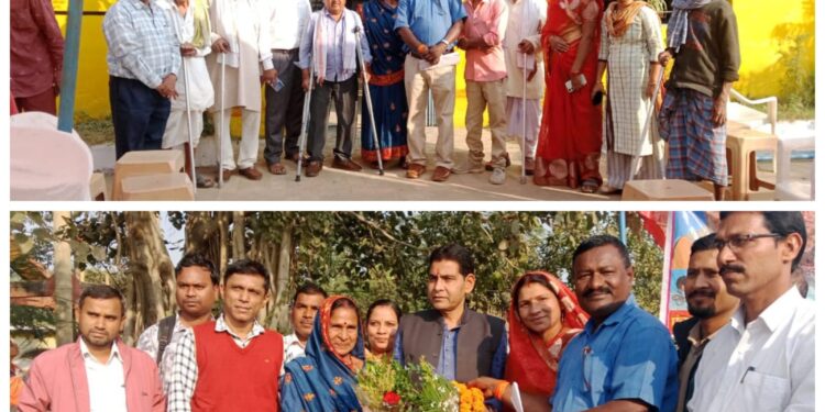 सकरी में आयोजित दिव्यांगजन शिविर में पहुंचे राजस्व मंत्री टंक राम वर्मा 