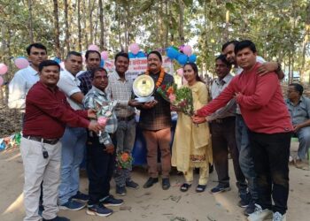 ग्रामीण स्वास्थ्य संयोजक कर्मचारी संघ द्वारा विदाई एवम सम्मान समारोह का आयोजन