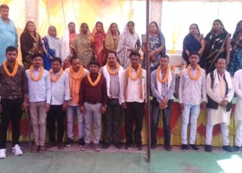 अहिल्दा पंचायत में सरपंच पंचों का हुआ शपथ ग्रहण समारोह