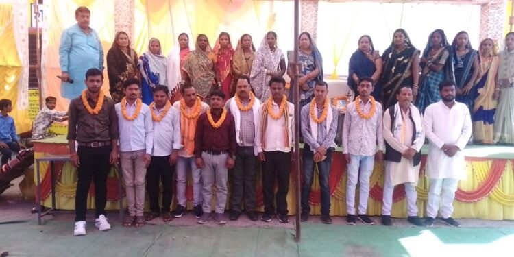 अहिल्दा पंचायत में सरपंच पंचों का हुआ शपथ ग्रहण समारोह