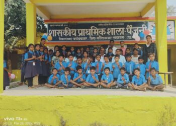 शासकीय प्राथमिक शाला पैजनी में कक्षा 5वी के छात्र-छात्राओं को दिया गया विदाई