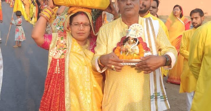 भव्य कलश यात्रा के साथ श्रीमद् भागवत पुराण कथा यज्ञ का हुआ शुभारंभ 