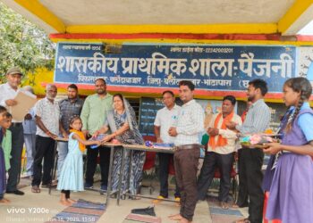 शासकीय प्राथमिक एवं पूर्व माध्यमिक शाला पैजनी में शाला प्रवेशोत्सव मनाया गया 