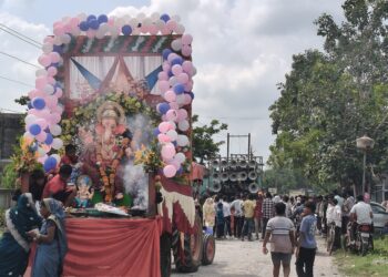 बप्पा को नम आंखों से विदाई, अगले बरस जल्द आओ..से गुंज उठा लवन नगर 