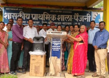 पैजनी स्कूल में स्व सीताराम वर्मा की स्मृति में न्यौता भोज कार्यक्रम का रखा गया आयोजन 