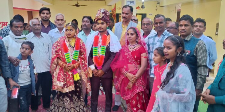 देवांगन समाज ने किया दहेज मुक्त आदर्श विवाह की मिसाल पेश