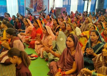 श्रीमद्भागवत कथा में भगवान श्रीकृष्ण की बाल लीला व गोवर्धन पूजा का किया वर्णन