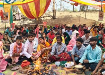 श्रीमद् भागवत कथा का हवन यज्ञ एवं सहस्त्रधारा के साथ हुआ समापन 